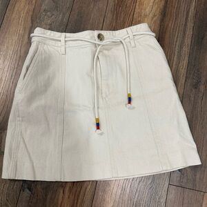 Madewell Cream Denim Skirt